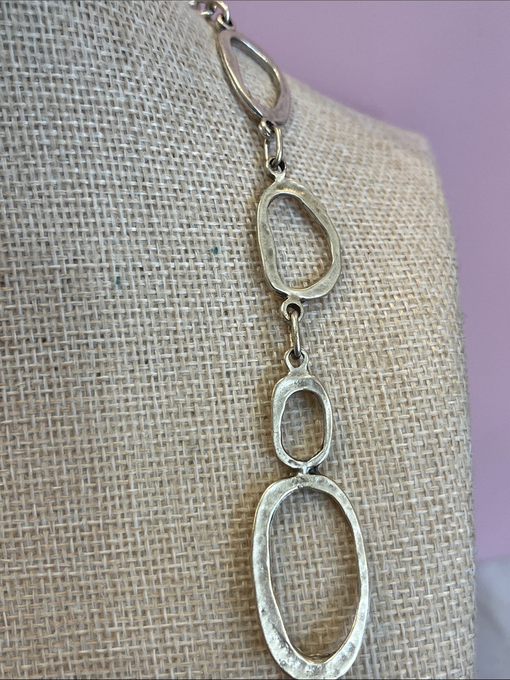 Pewter LONG NECKLACE Rare HTF - Picture 6 of 10
